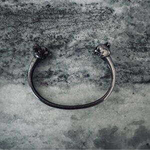 Alexander McQueen Twin Skull & Crow Bangle